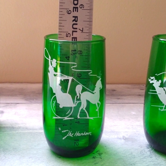Anchor Hocking Green Glasses Set/4 - Picture 6 of 8